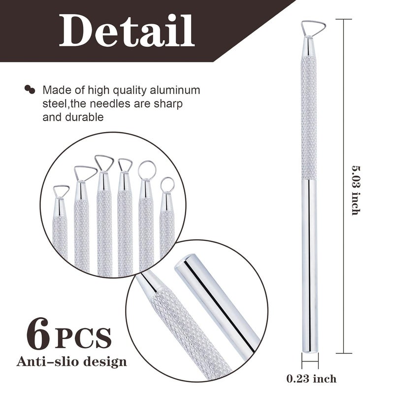 Glamorway ACE 6pcs Clay Sculpture Sculpting Tool Mini Ribbon Cutter Metal Tools Set Carving Art  - Image 3