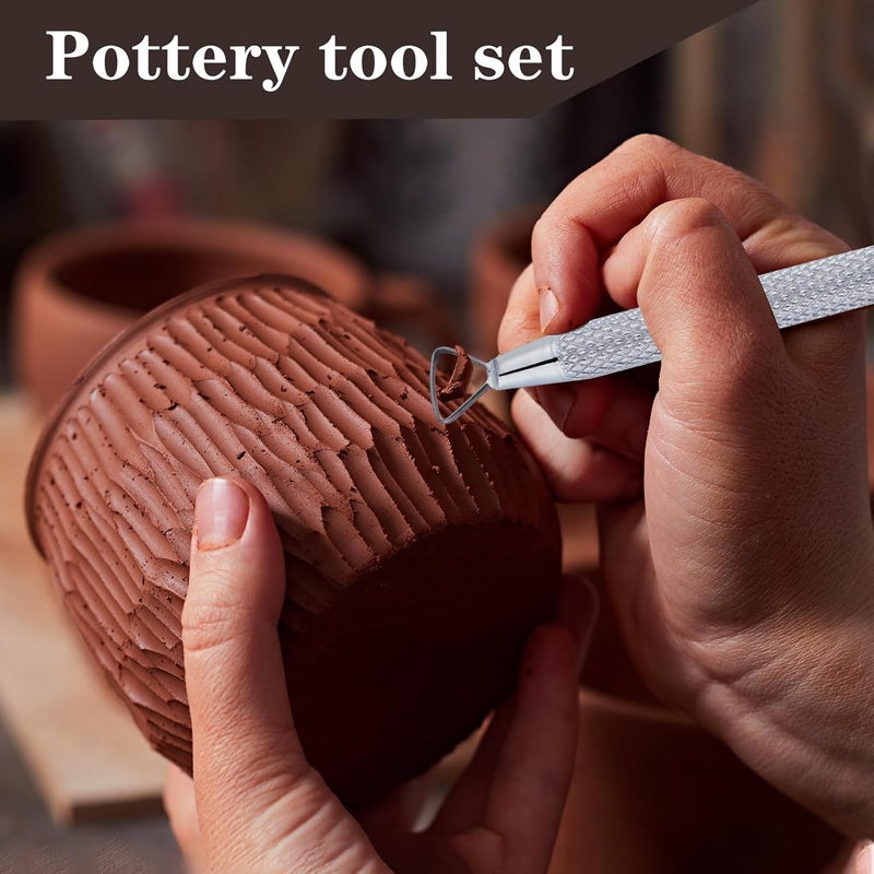 Glamorway ACE 6pcs Clay Sculpture Sculpting Tool Mini Ribbon Cutter Metal Tools Set Carving Art  - Image 5