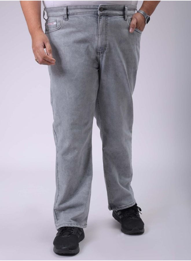 HARDSODA - Men Plus Size Vintage Straight Fit Solid Mid-Rise Stretchable Jeans - Image 1