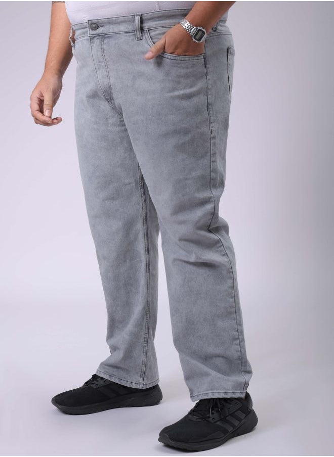 HARDSODA - Men Plus Size Vintage Straight Fit Solid Mid-Rise Stretchable Jeans - Image 1