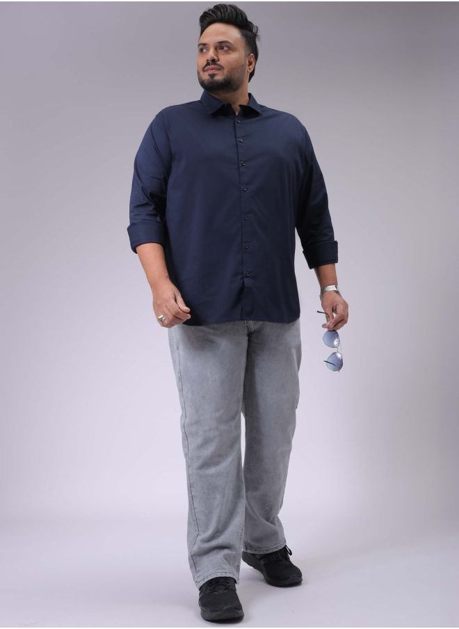 HARDSODA - Men Plus Size Vintage Straight Fit Solid Mid-Rise Stretchable Jeans - Image 1