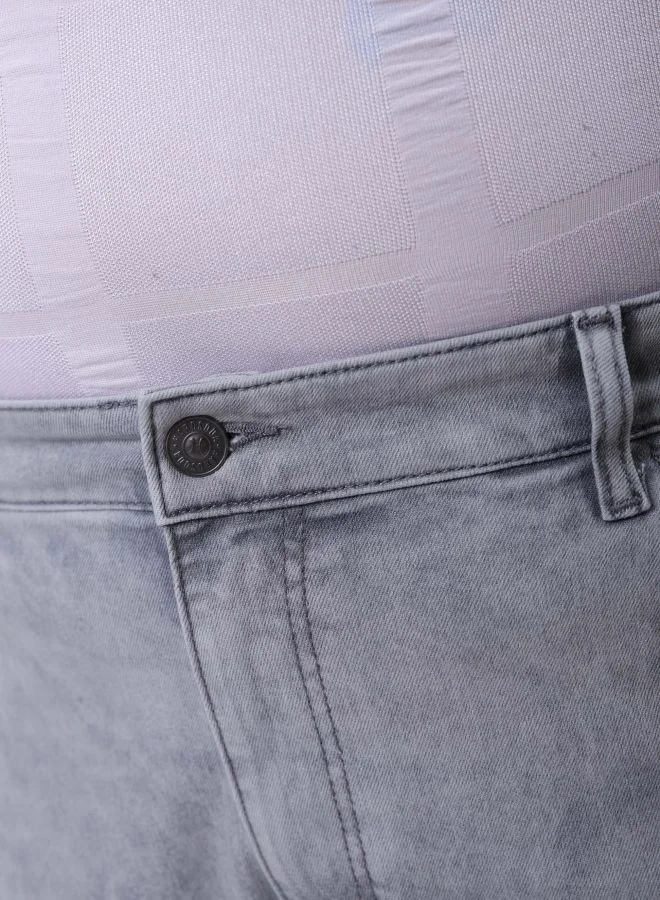 HARDSODA Men Plus Size Vintage Straight Fit Solid Mid-Rise Stretchable Jeans