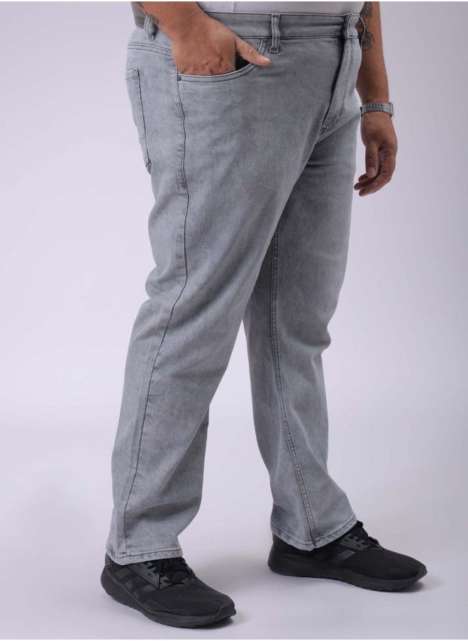 HARDSODA - Men Plus Size Vintage Straight Fit Solid Mid-Rise Stretchable Jeans - Image 1