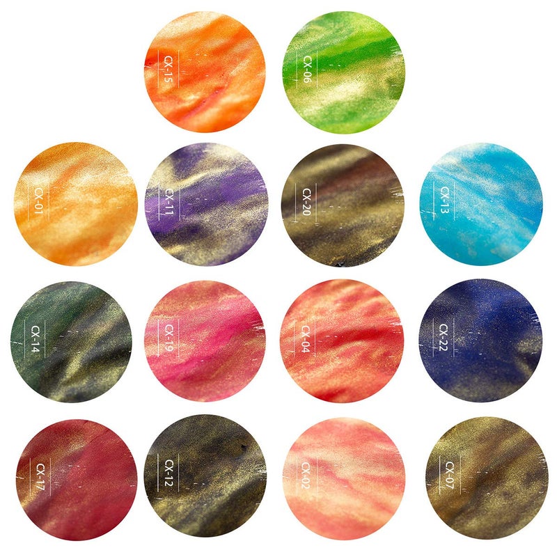 AXEARTE Glass Dip Calligraphy Pen Set, 18-Pieces 14 Color Inks, Pen Holder, Cleaning Cup, 2 Crystal Glass Pens for Art, Writing, Drawing, Signatures, Gift for Kids and Artist - Image 5