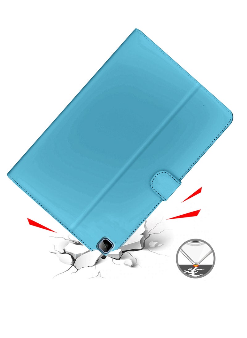 اوميكر جراب فليب ذكي من الجلد عالي الجودة مع حامل مغناطيسي لهاتف Honor Pad X8 10.1 Inch 2022 / Pad X8 Lite 9.7 Inch 2022 بوصة 2022 أزرق بحري - Image 2