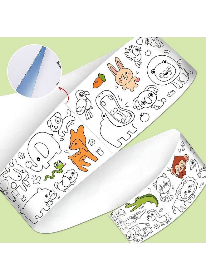 KolorFish Coloring Re-Stick Drawing Paper Roll for Kids, 118 x 12 Inch Large Coloring Poster for Toddlers, Art Paper Crafts Coloring Tablecloth Ideal Gift for Class Home Birthday Party (Animal) - Image 3