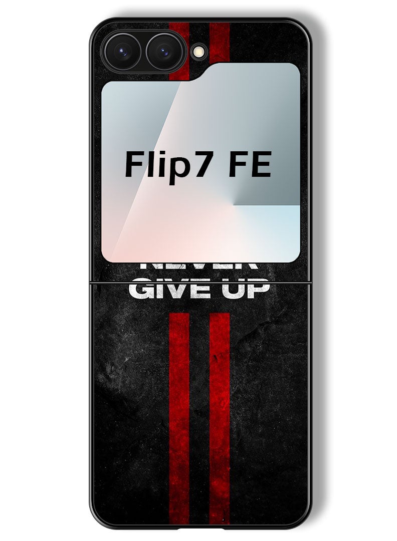 Theodor Case Compatible with Samsung Galaxy Z Flip 7 FE 6.7 Inch Protection Shockproof Bumper Cover Never Give up stripes - Image 1