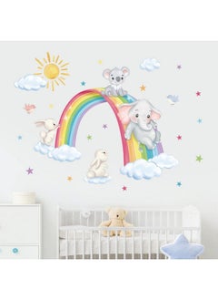 Rainbow Animal Wall Decals Elephant Koala Rabbit Clouds Wall Stickers Baby Nursery Kids Room Living Room Wall Decor - pzsku/Z25B5DC19758376F12AF5Z/45/_/1688970966/a378caa4-9351-43d8-b61b-ce5e1870cae5