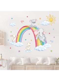 Rainbow Animal Wall Decals Elephant Koala Rabbit Clouds Wall Stickers Baby Nursery Kids Room Living Room Wall Decor - pzsku/Z25B5DC19758376F12AF5Z/45/_/1688970968/d6afc8c1-8f22-4bda-abb4-72a617f6e279