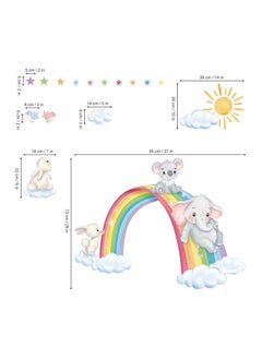 Rainbow Animal Wall Decals Elephant Koala Rabbit Clouds Wall Stickers Baby Nursery Kids Room Living Room Wall Decor - pzsku/Z25B5DC19758376F12AF5Z/45/_/1688970979/ce51f2bf-8e21-4f76-9215-fe56574a008d