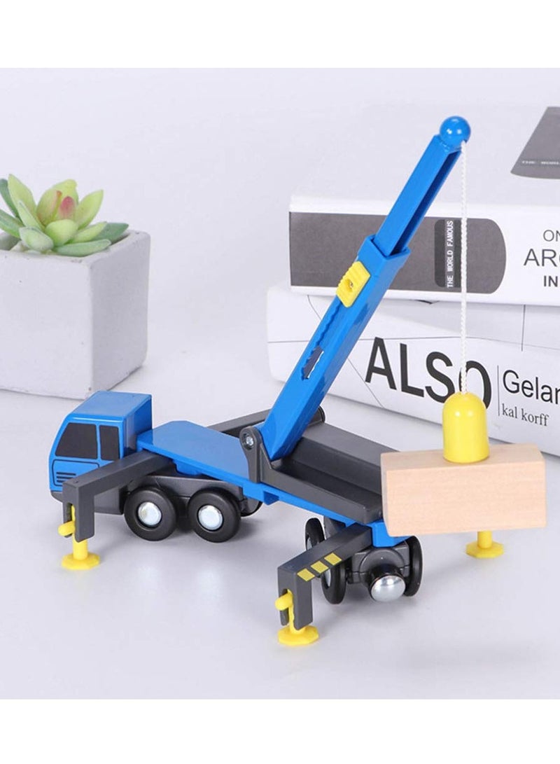 Excefore Construction Vehicles Cranes Toys, Construction Vehicle Toys, Crane Truck Pull Back Cars for Child Toddlers Kids, Blue - Image 3