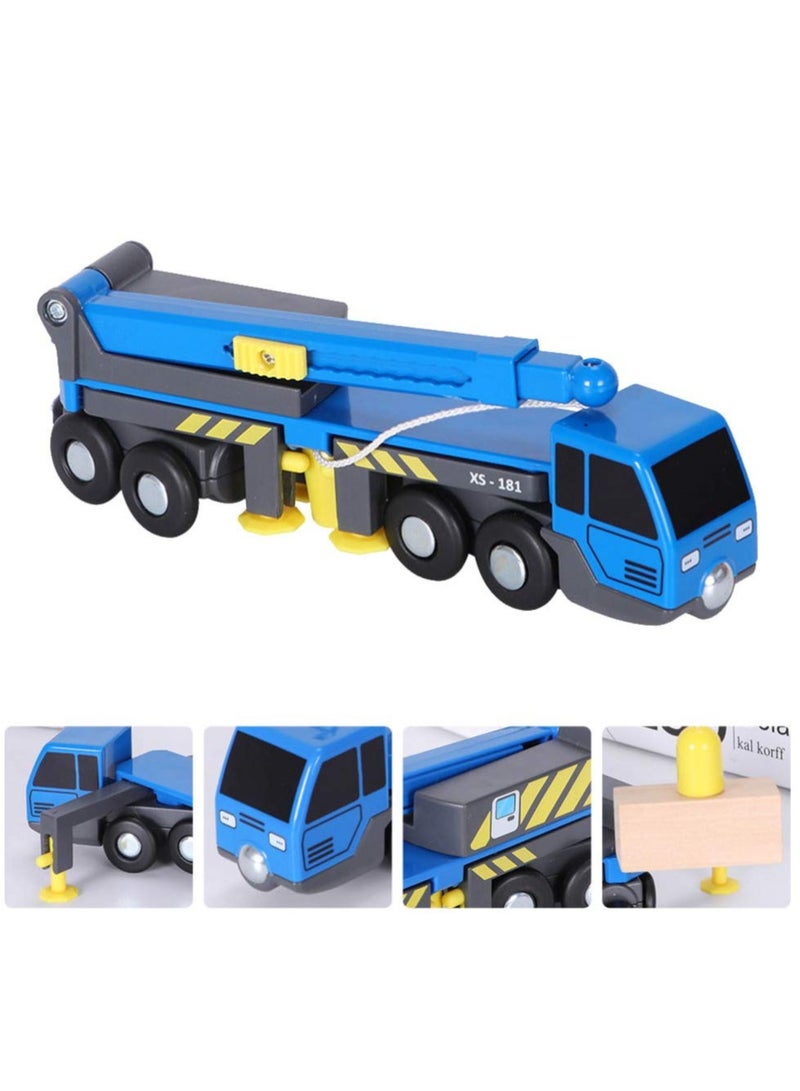 Excefore Construction Vehicles Cranes Toys, Construction Vehicle Toys, Crane Truck Pull Back Cars for Child Toddlers Kids, Blue - Image 2