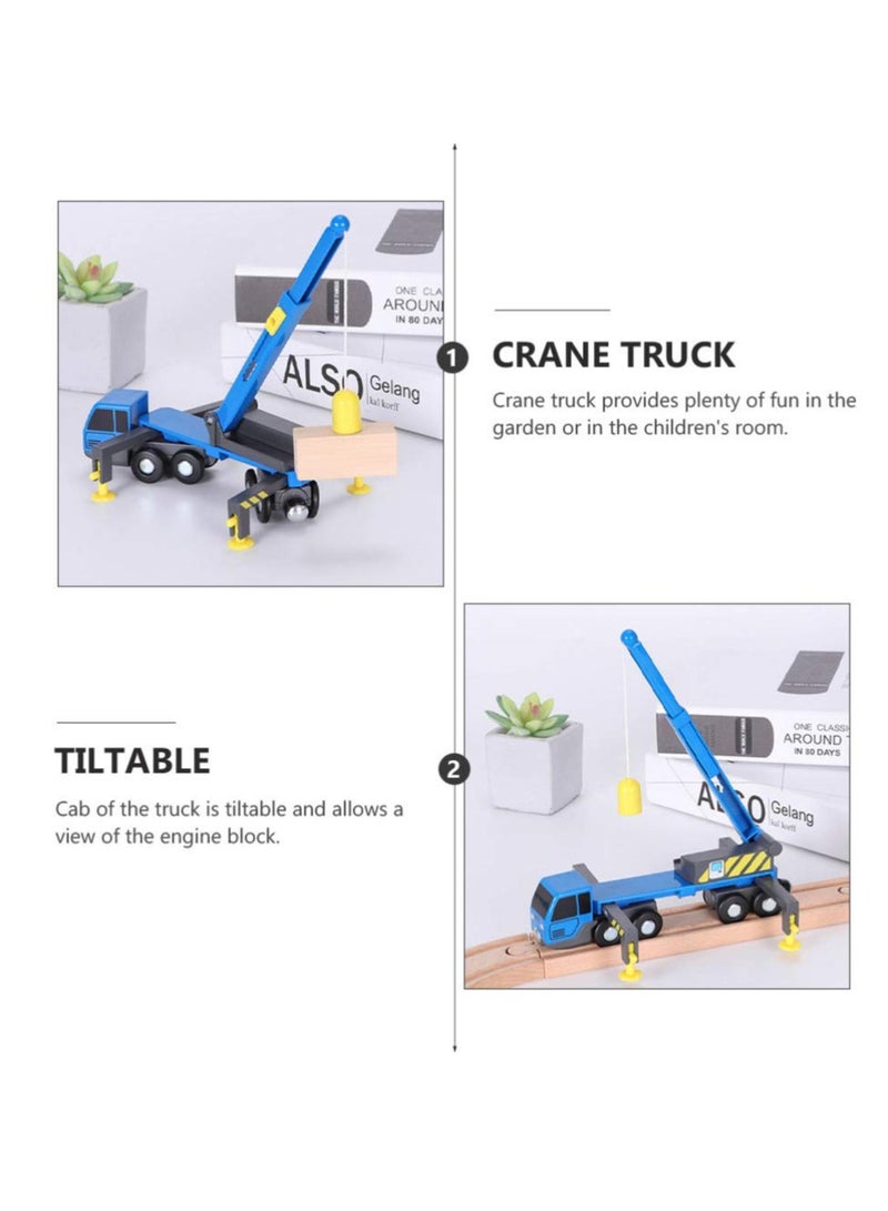 Excefore Construction Vehicles Cranes Toys, Construction Vehicle Toys, Crane Truck Pull Back Cars for Child Toddlers Kids, Blue - Image 4