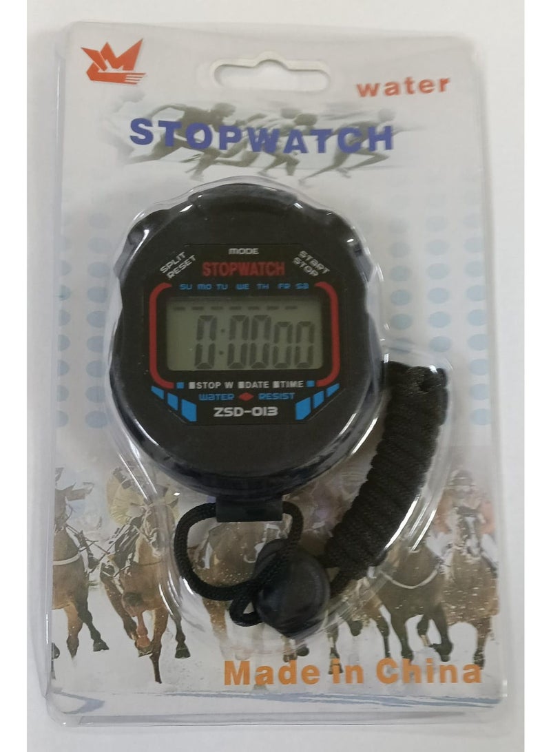 Atket 013 Digital Handheld LCD Sports Stopwatch Timer Stop Watch - Image 1