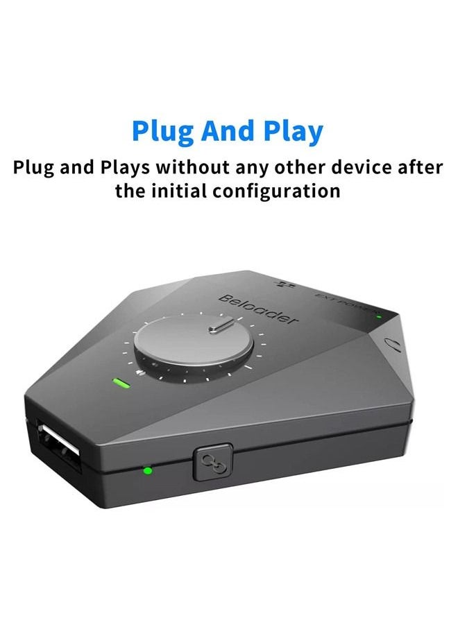 Beloader - Beloader Adapter to Keyboard and Mouse for PS5 All Games with Multiple Marco Assist for Cronus,XIM,RESNOW,Titan,USB/BT Gamepads.PS5 Adapter with Network Port and Volume Adjustment Function - Image 1
