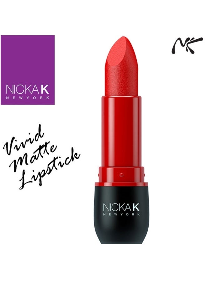 Nicka K Red Vivid Matte Lipstick by Nicka K NMS 01 - Image 2