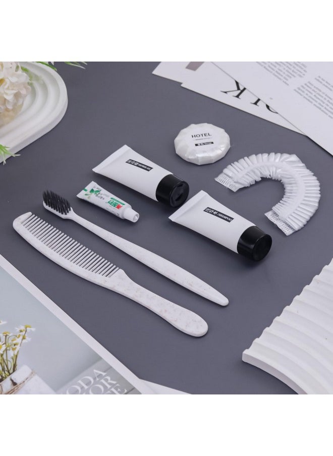 Lomgwumy Hygiene Kit, Hygiene Kit Bulk, Travel Hygiene Kit With Toothbrush, Toothpaste, Comb, Shampoo, Shower Gel, Shower Cap And Soap, Individually Packed, Suitable For Home, Hotel, Camping, Travel (PACK-12)  - Image 3