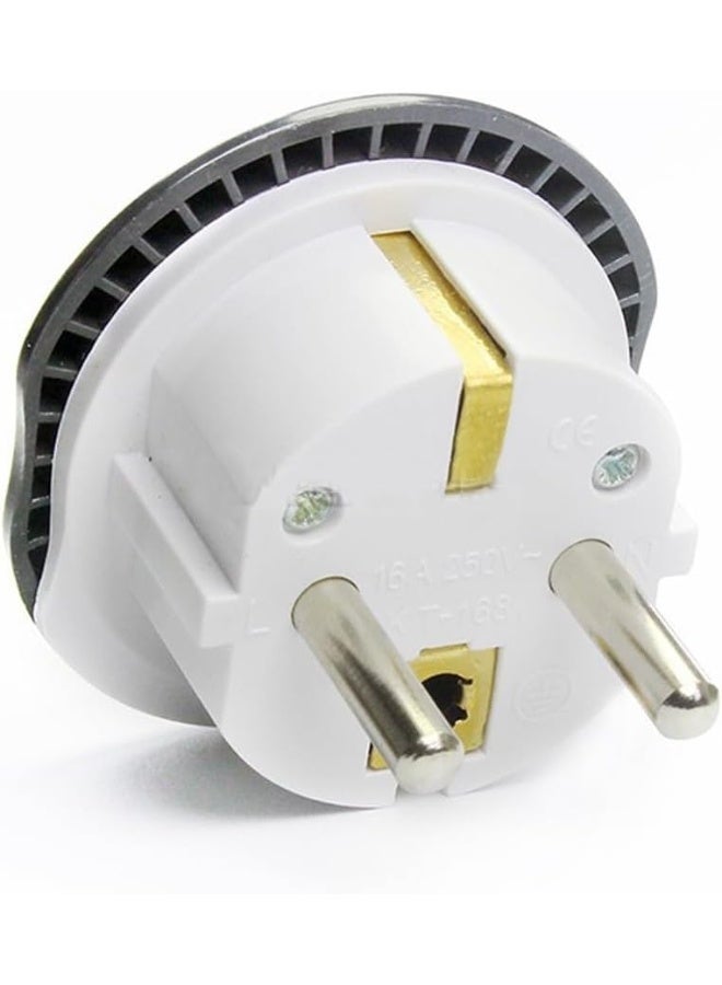 Plug Converter, UAE, USA, EU, UK, AU, CN to KSA/EU/Germany Socket, Travel Adapter, Universal Socket Travel Adaptor for Business Trip Holiday Hotel Airport for Cell Phone, Laptop 1-Piece