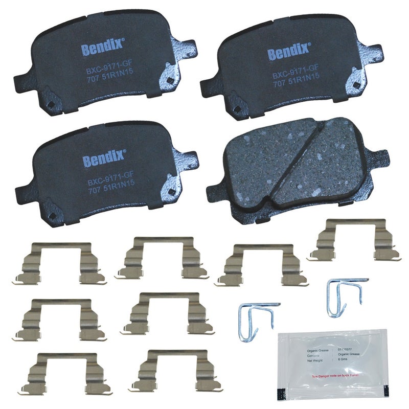 Bendix Priority1 CFC707 Ceramic Front Brake Pads for Lexus ES300 2001-1997, RX300 2001-1999, Toyota Avalon 2004-1998, Camry 2001-1997, Solara 2003-1999 - Image 2
