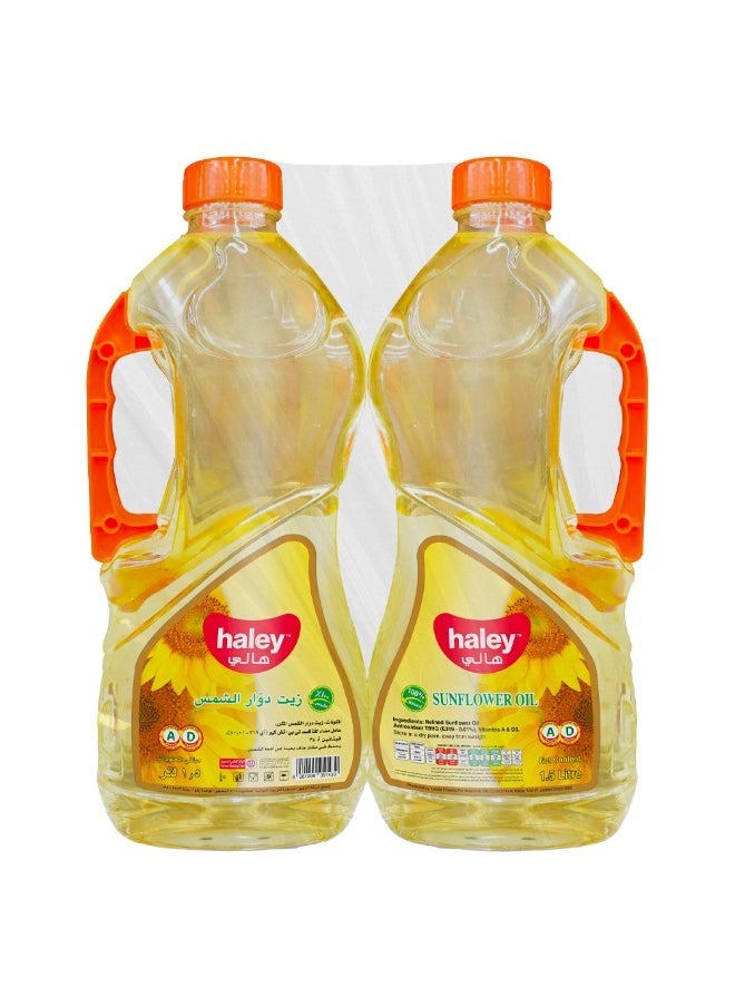 Haley Haley Sunflower Oil, 1.5 L × 2 
