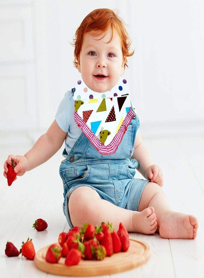 FOK 3 Pc Cotton Soft Stylish Double Layer Adjustable Feeding Baby Bib - Random - Image 3