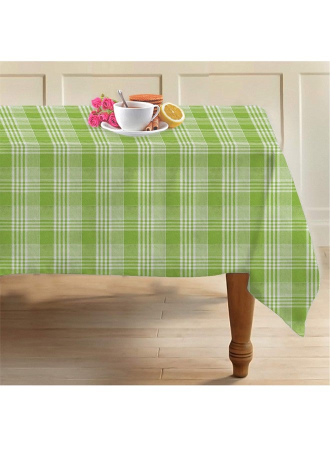 AIRWILL , 100% Cotton Self Designed 4 Seater Table Cloth, Pack of 1 Pc., Square, Green