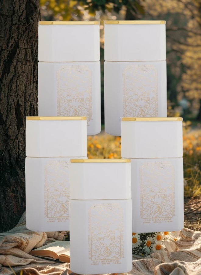 الفخر 5 قطع عطر الليل ابيض 100مل - Image 1