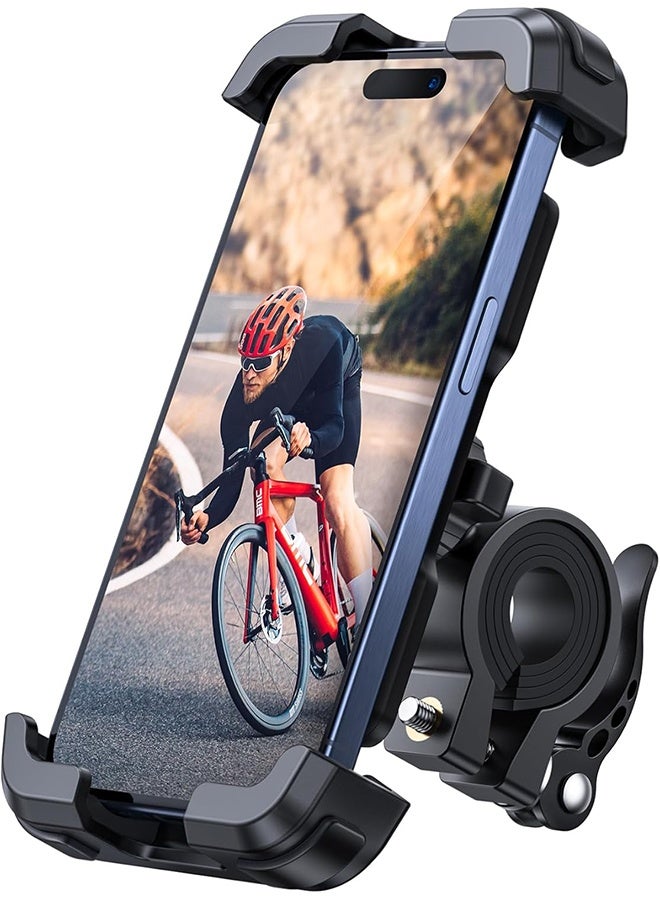 general Bike Phone Mount Holder - Motorcycle Phone Mount, Adjustable Cell Phone Holder, Bicycle Scooter Handlebar Cradle Clip for iPhone 16 Pro Max/Plus, iPhone 15 Plus, iPhone 14 and 4.7-6.8" Phone  - Image 1