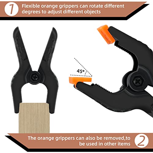 DUIJINYU 16 Pack Small Spring Clamps, 3.5 Inch Heavy Duty Clamps for Backdrop Stand, Plastic Clips for Crafts and Backdrop Clips for Crafts, Woodworking, Photography, Outdoor - Image 4