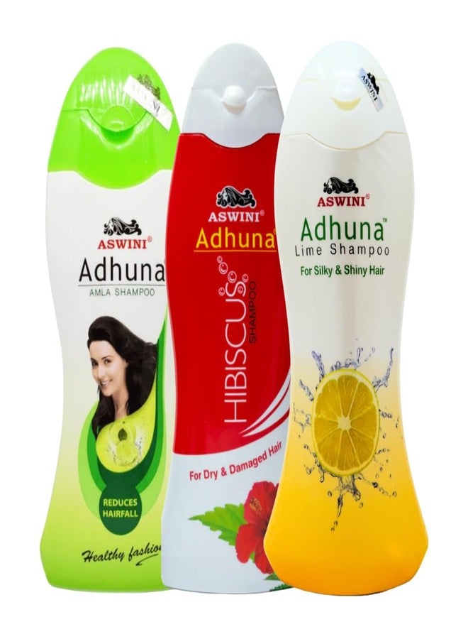 aswini Adhuna Triple Shampoo Variety Pack - 200ml x 3 - Image 1