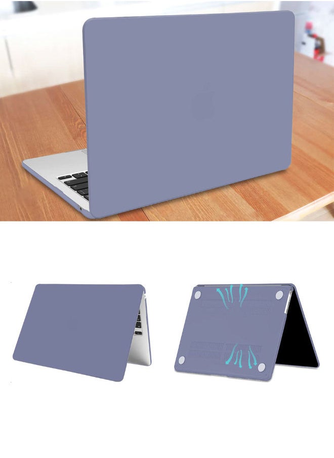 O Ozone - Matte Case For MacBook Air 13.6 inch 2022 A2681 M2 Chip with Liquid Retina Display Touch ID CaseCase and Keyboard Cover and Screen Protector - Lavender Grey - Image 1