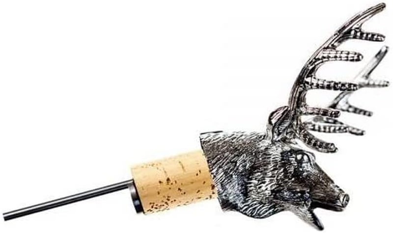 The just slate company مُسكب نبيذ من الفولاذ المقاوم للصدأ والفلين على شكل غزال - Image 1