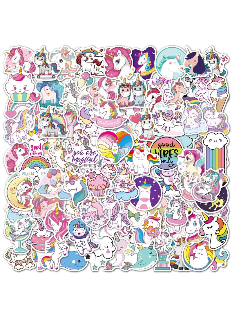 100 قطعة من ملصقات يونيكورن اللطيفة المقاومة للماء من الفينيل يونيكورن لزجاجات المياه وأجهزة الكمبيوتر المحمولة وأجهزة الكمبيوتر المحمولة ووسادة الهاتف الملونة للفتيات المراهقات والبالغين - Image 5