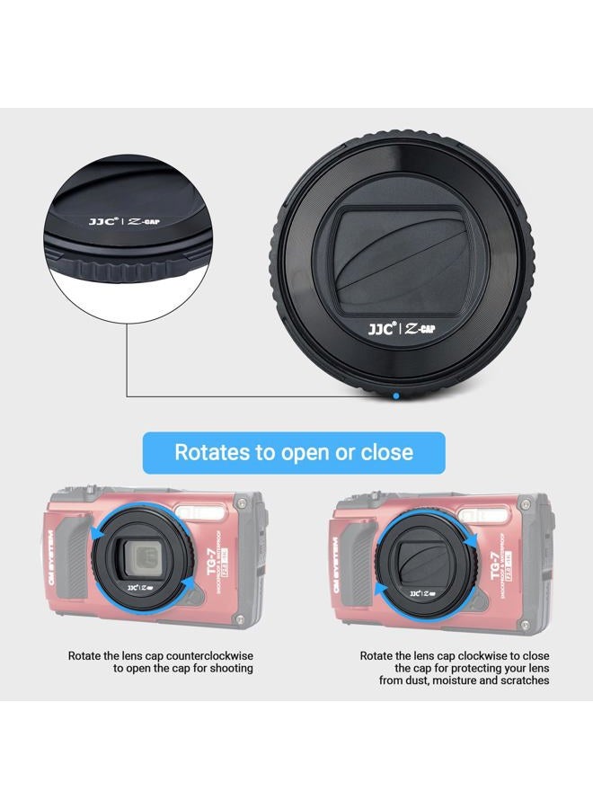 JJC Lens Protector Cover for Olympus TG-7 TG-6 TG-5 TG-4 TG-3 TG-2 and TG-1 Camera, Rotating Lens Cap, Replaces Olympus LB-T01 Lens Barrier - Image 3