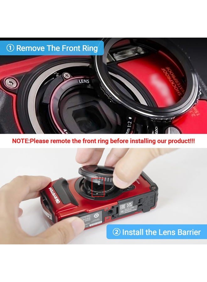 JJC Lens Protector Cover for Olympus TG-7 TG-6 TG-5 TG-4 TG-3 TG-2 and TG-1 Camera, Rotating Lens Cap, Replaces Olympus LB-T01 Lens Barrier - Image 2