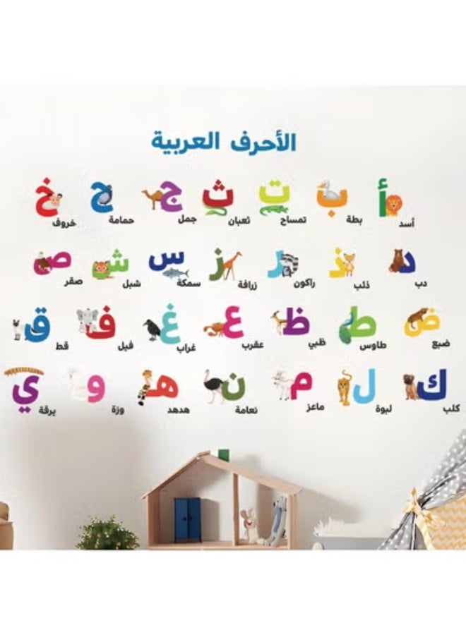 Arabic Alphabet Wall Decals – 28 Peel & Stick Letters Stickers, Educational Wall Art for Kids Bedroom, Nursery & Classroom, Removable & Non-Toxic - Image 2