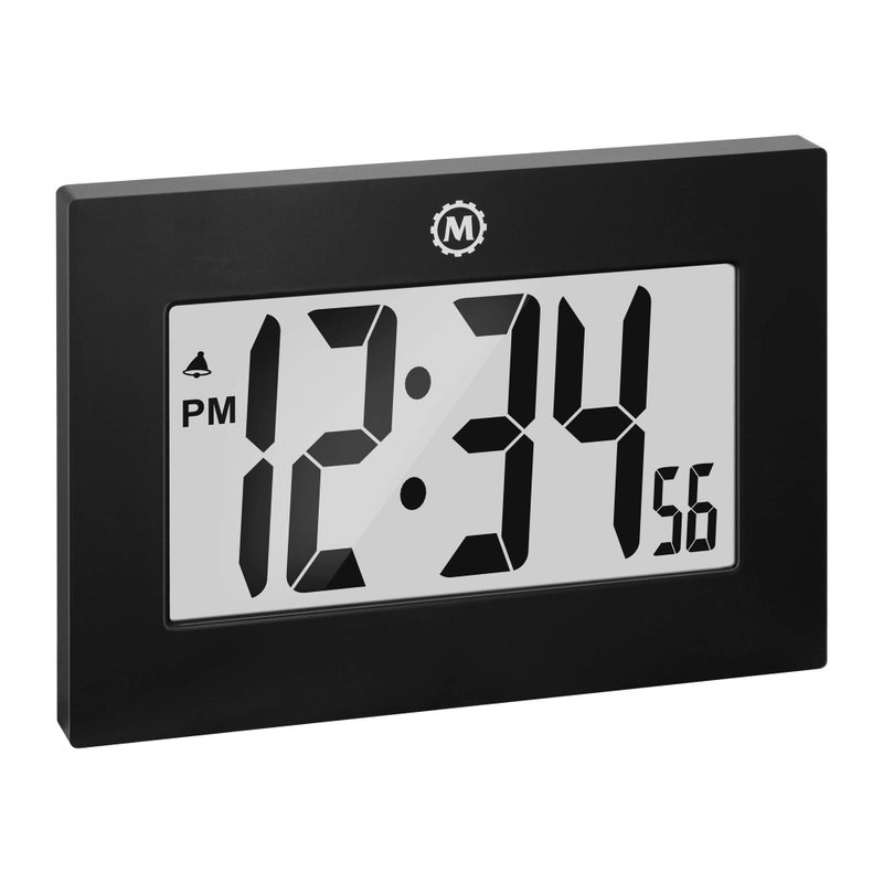 MARATHON Large Digital Wall Clock with 8â€ Display, Black - Easy to Read - Image 3