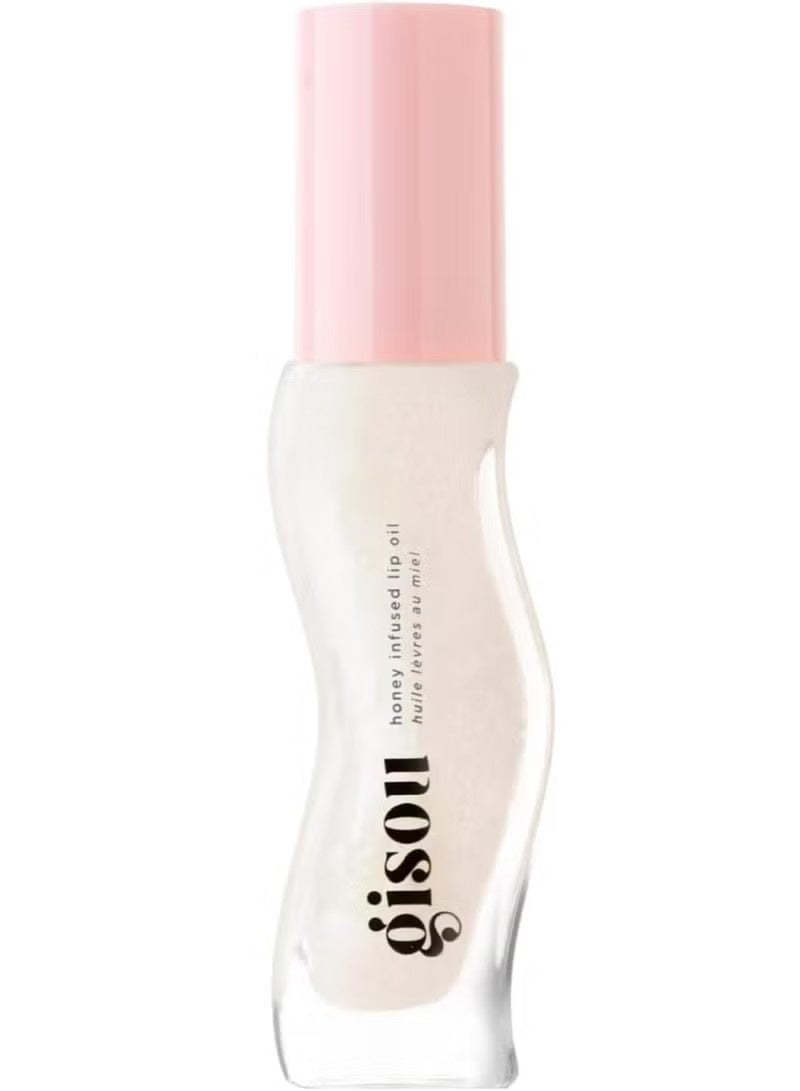 Gisou Honey Infused Lip Oil Coconut Frost 8ml - Image 1