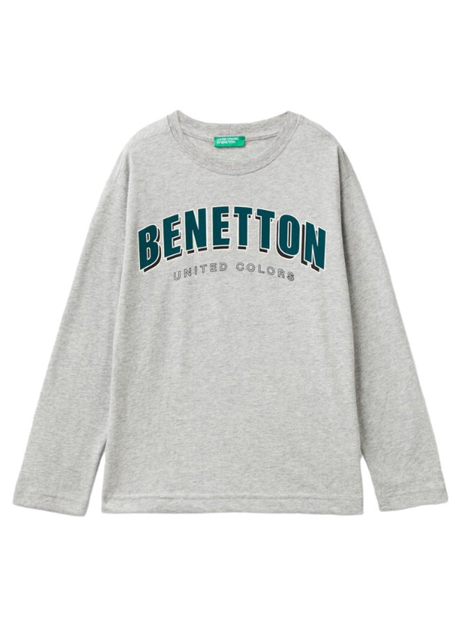 بينيتون تيشيرت أولاد مطبوع برقبة دائرية - Image 1