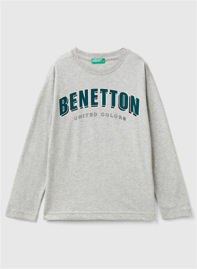 بينيتون تيشيرت أولاد مطبوع برقبة دائرية - Image 4