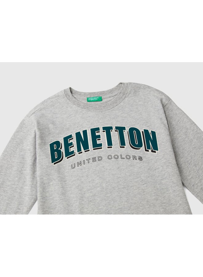 بينيتون تيشيرت أولاد مطبوع برقبة دائرية - Image 3