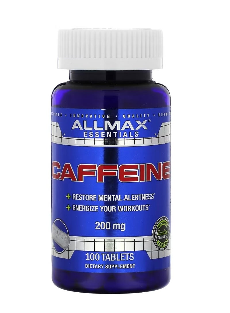 Allmax Essentials Caffeine 200 mg 100 Tablets  - Image 1
