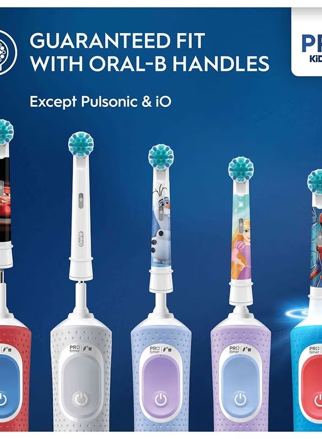 Oral-B Pro Kids Electric Toothbrush Head with Spiderman Characters, Extra Soft Bristles, Ages 3+, 4-Count, White - Image 5