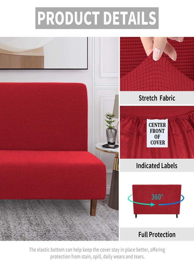 إيزي-جوينج غطاء فوتون سهل الاستخدام ومقاوم للماء بنسبة 100%، غطاء أريكة مزدوج مقاوم للماء للفوتون، غطاء أريكة من قماش الجاكار المطاطي، واقي أثاث مانع للتسرب للأطفال والحيوانات الأليفة والكلاب والقطط (متوسط، أحمر عيد الميلاد) - Image 4