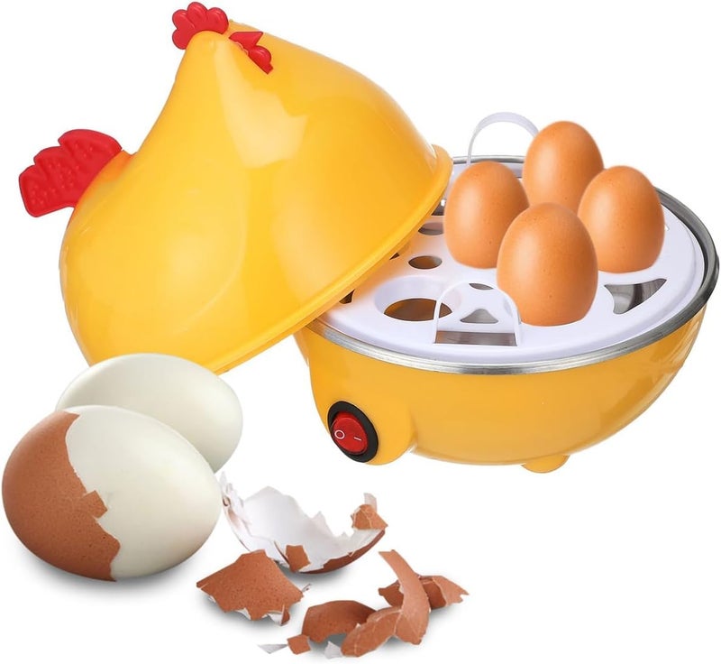 Rana Store 350W Electric Egg Poacher for 7 Eggs for Good and Healthy Poached Eggs - 1 Piece - Yellow - Image 1