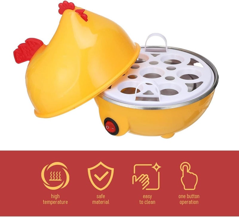 Rana Store 350W Electric Egg Poacher for 7 Eggs for Good and Healthy Poached Eggs - 1 Piece - Yellow - Image 3