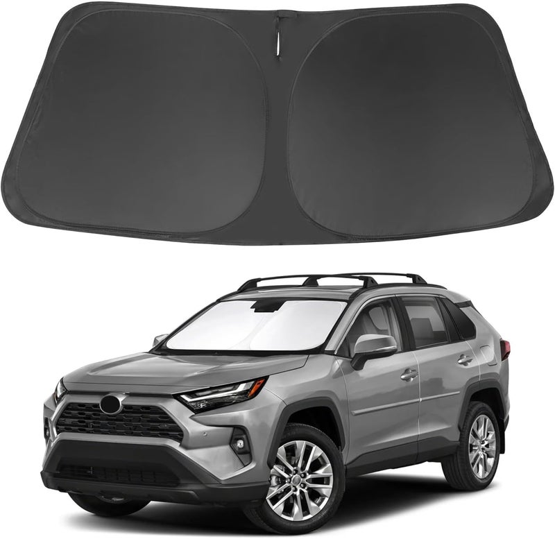 واقي شمس الزجاج الأمامي RAV-4 واقي شمس النافذة الأمامية مناسب لتويوتا RAV4 RAV-4 2019-2024 ملحقات واقي شمس داخلي للسيارة حماية من الحرارة - Image 1