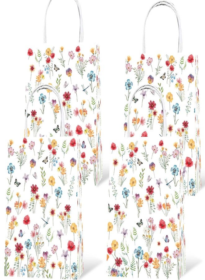 Lecheme Floral Gift Bags 24 PCS Wildflower Welcome Bags With Handles for Wedding Bridal Shower Engagement Love in Bloom Party Favors - Image 1