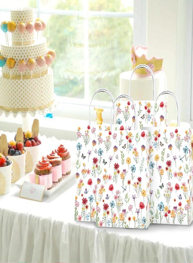Lecheme Floral Gift Bags 24 PCS Wildflower Welcome Bags With Handles for Wedding Bridal Shower Engagement Love in Bloom Party Favors - Image 5