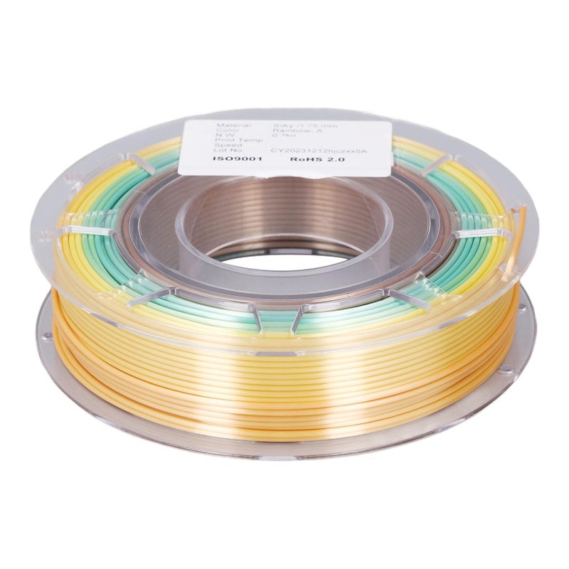 Silk Shiny Fast Color Gradient Multicolored PLA Filament 200g Bundle 175mm For 3D Printing Art Crafts - Image 2